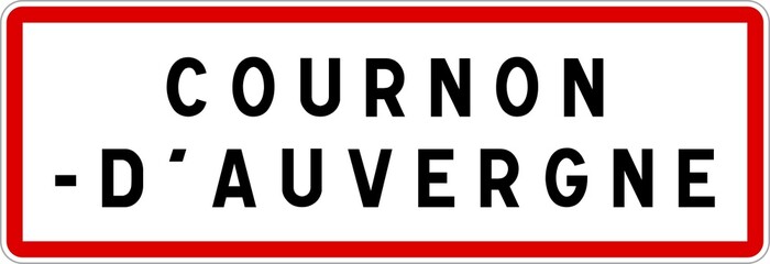 Panneau entrée ville agglomération Cournon-d'Auvergne / Town entrance sign Cournon-d'Auvergne