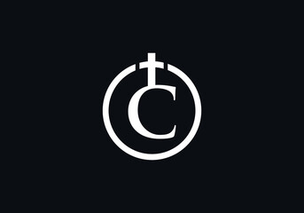 Religion church logo and symbol design vector with the letter C