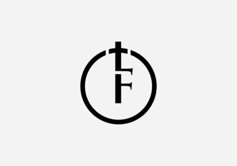 Religion church logo and symbol design vector with the letter F