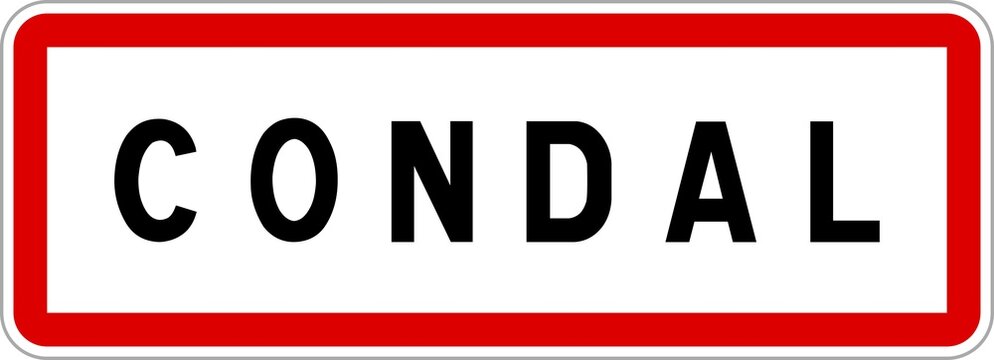 Panneau entr&eacute;e ville agglom&eacute;ration Condal / Town entrance sign Condal