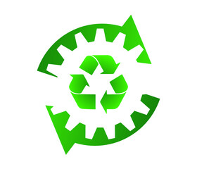 Recycle and Zero Chart Template, Elements and Icons. Vector Graphic Design.
