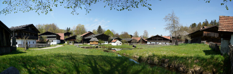 Fototapeta na wymiar Panorama view of the village