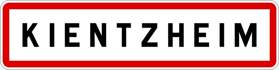 Panneau entrée ville agglomération Kientzheim / Town entrance sign Kientzheim