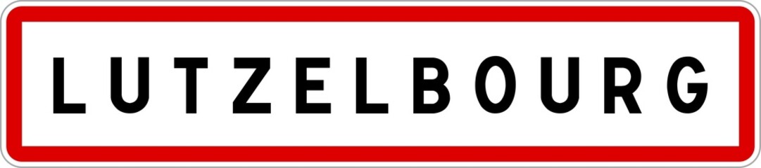 Panneau entrée ville agglomération Lutzelbourg / Town entrance sign Lutzelbourg