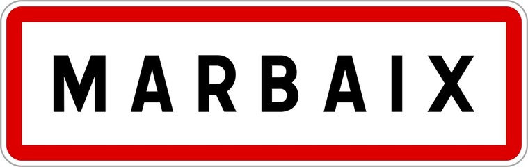 Panneau entrée ville agglomération Marbaix / Town entrance sign Marbaix