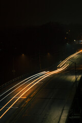 Light Streaks On Road