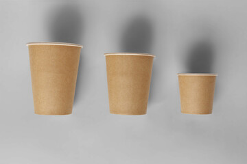 three different sizes of cups