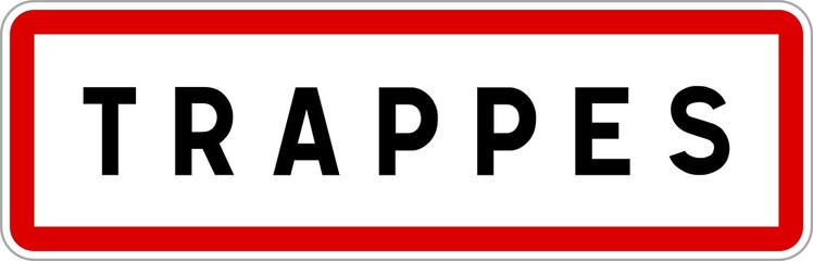 Panneau entrée ville agglomération Trappes / Town entrance sign Trappes