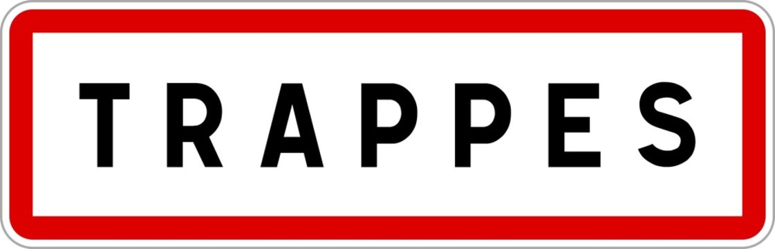 Panneau entr&eacute;e ville agglom&eacute;ration Trappes / Town entrance sign Trappes