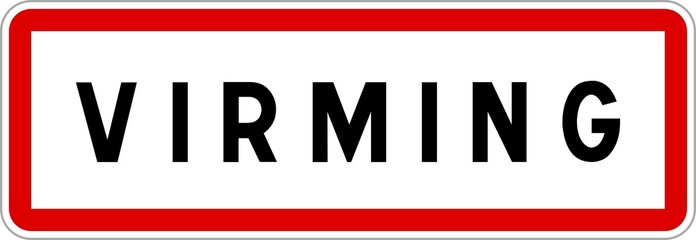 Panneau entrée ville agglomération Virming / Town entrance sign Virming