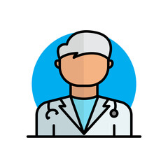 Fototapeta premium Doctor icon vector. health. Medical. filled line icon style. design modern illustration editable