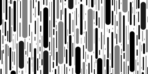 Geometric lined vector design. Stripes black, white and grey pattern. Monochrome wallpaper design for advertising, promo or background