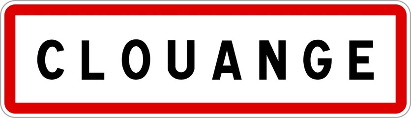Panneau entrée ville agglomération Clouange / Town entrance sign Clouange