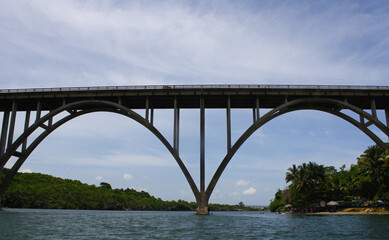near Matanzas Cuba.the highest bridge across the island of Cuba on the river Canimar