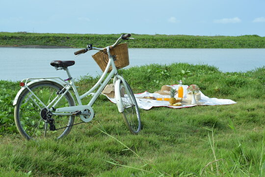 Picnic and cycling at the baros mangrove beach