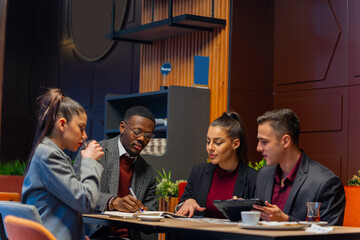 Having a conversation about the business plans and ideas