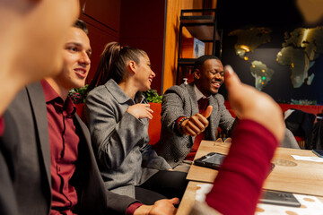 Laughing and enjoying their time