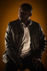 Obraz premium Posing while sitting on the chair