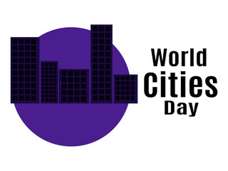 World Cities Day, idea for poster, banner, flyer or postcard