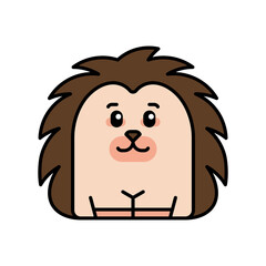 Hedgehog icon. Icon design. Template elements. Flat style