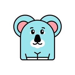 Koala icon. Icon design. Template elements. Flat style