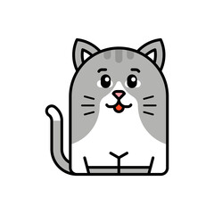 Cat icon. Icon design. Template elements. Flat style