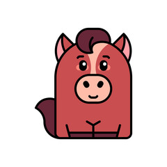 Horse icon. Icon design. Template elements. Flat style