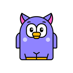 Owl icon. Icon design. Template elements. Flat style