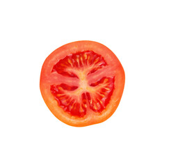 Fresh Tomato on White Background. File with Clipping Path.