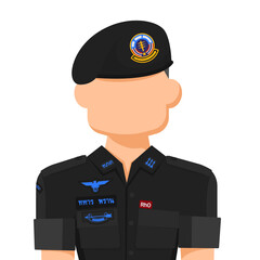Thailand black army ranger in simple flat vector. personal profile icon or symbol. people graphic design vector illustration.