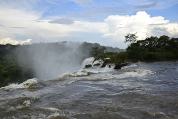 Beautiful view of Iguazu Falls, one of the Seven Natural Wonders of the World, Puerto Iguazu, Argentina