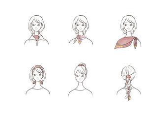 スカーフの巻き方イラスト