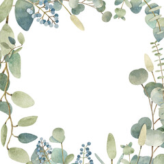 Watercolor wreaths and frames.