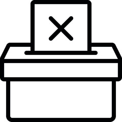 Ballot Box Cross Icon