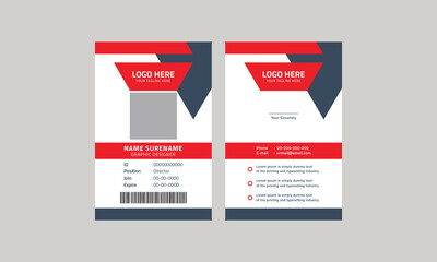 Creative Employee Office Id Card Layout