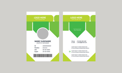 Creative Employee Office Id Card Layout