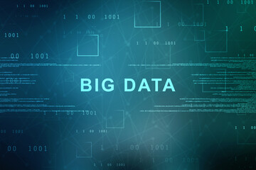 2d illustration abstract Big data 

