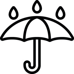Raining On Umbrella Icon