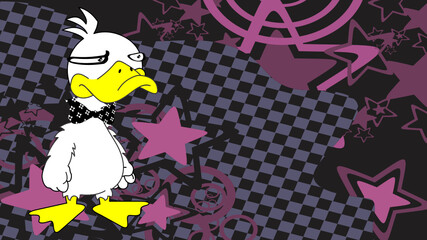 funny duck or goose cartoon background in vector format