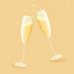 two glasses of champagne