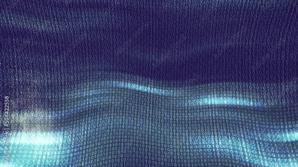 Poster big data artificial intelligence blue background seamless loop animation neural network. information