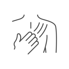 Massage procedure line outline icon
