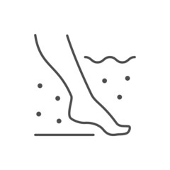 Foot bath line outline icon