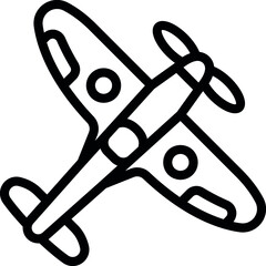 Spitfire Plane Icon - obrazy, fototapety, plakaty