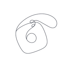 Continuous line art or One Line Drawing of a camera linear style