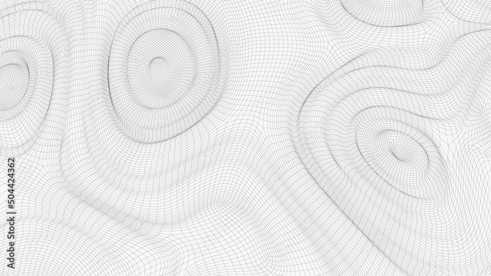 Poster abstract wave surface wireframe retro pattern. abstract 3d vector wireframe background.