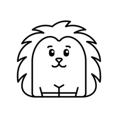 Hedgehog icon. Icon design. Template elements. Flat style