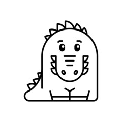 Naklejka premium Crocodile icon. Icon design. Template elements. Flat style