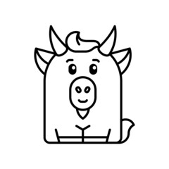 Goat icon. Icon design. Template elements. Flat style