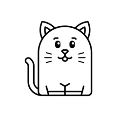 Cat icon. Icon design. Template elements. Flat style